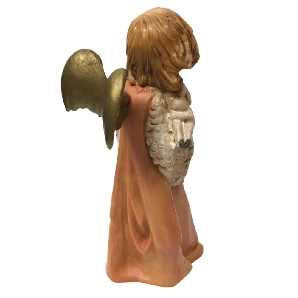 VINTAGE 90s Fontanini Nativity Figurine #662 Little Angel Shepherd Lamb 1993